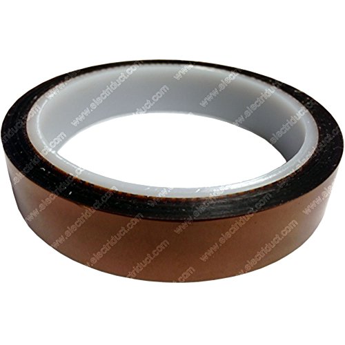 Image of Electriduct 3 /4 inch Heat Resistant Tape 1 Mil High Temperature Sublimation Transfer Polyimidie Film with Silicone Adhesive - 36 Yards (5 Rolls)