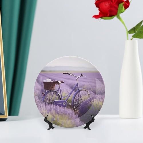 Plato decorativo Bone China 6 pulgadas blanco de cerámica miniatura 6