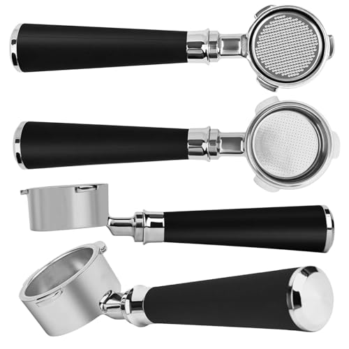 Image of 51mm Bottomless Portafilter 3 Ears Compatible for CASABREWS CM5418 and 3700 Essential, Gevi 51mm 3 Ears, Mr. Coffee Espresso, Includes Puck Screen, WDT Tool, Dosing Funnel, Double Shot Filter Basket