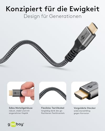 Goobay Ultra High Speed HDMI Cable 2.1 / UHD Resolutions of up to 8K @ 60 Hz & 4K @ 120 Hz/HDMI Extension for PS5, Xbox - Image 4