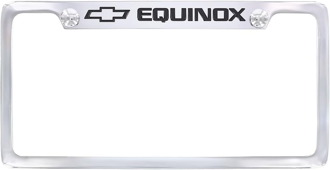Chevrolet Equinox Chrome Plated Metal License Plate Frame