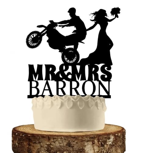 Dirt Bike Bride Groom topper Bee3DGifts