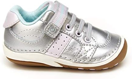 Stride Rite Baby Girls SRT Soft Motion Artie Sneaker, Silver, 3 Wide Infant | Image 3