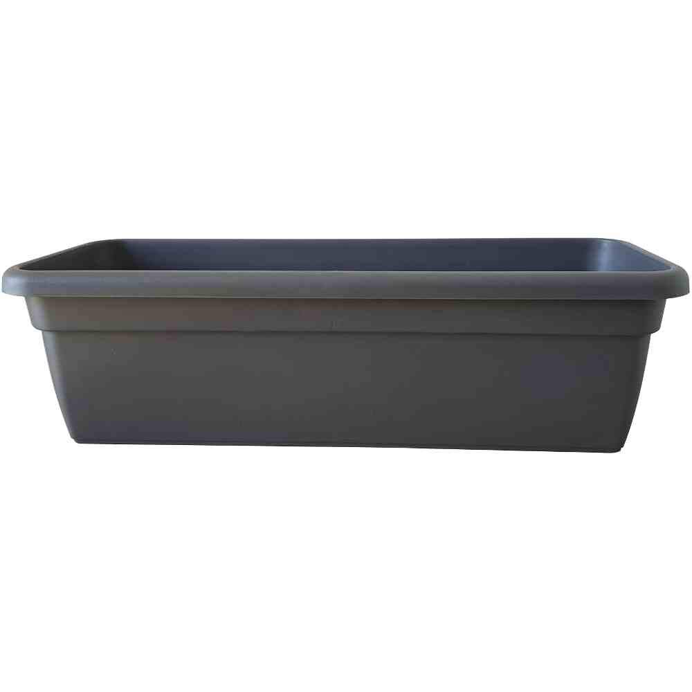 Jardinière de balcon grand format gris anthracite pour plantes et fleurs