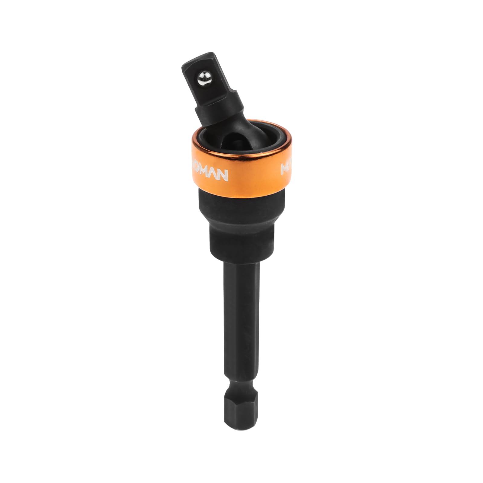 MACHOMAN EUJ201 Kardangelenk für Stecknuss 1/4 Zoll, Universalgelenk Adapter 360° für Bohrmaschine und Ratsche, aus Chrom-Molybdän-Stahl Cr-Mo mit Federkugel, für enge Stellen