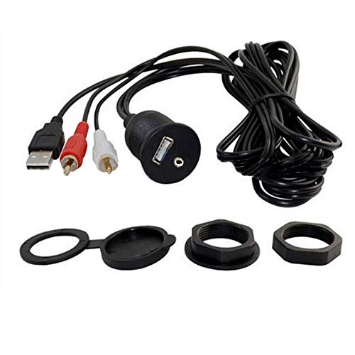 AKNPMHT USB �h���P�[�u��USB2.0+2*RCA�I�X��USB2.0+3.5MM���X�����_�b�V���p�l���h���J�[�t���b�V���}�E���g�P�[�u���A�J�[�{�[�g�ƃI�[�g�o�C�p