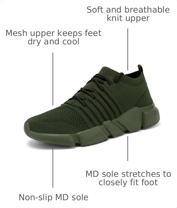 Image of GSLMOLN Mens Womens Fashion Sneakers Unisex Slip on Ultra-Sock Knit Soft Sole Breathable Lightweight Casual Walking Shoes
