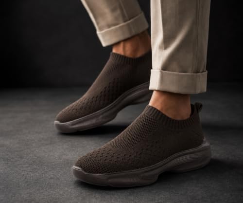 Image of Kraasa Trial Running Shoes with Lightweight Memory Insole | Breathable, Anti-Skid Knit Sneaker, Walking & Gym Shoes