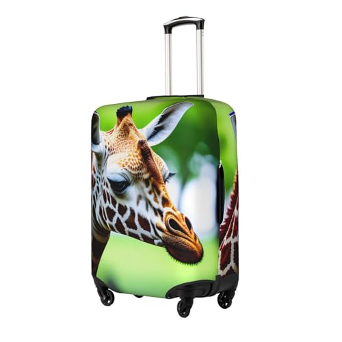 Cartoon Giraffe Print Personalized Travel Luggage Cover With Zipper, Elastic Luggage Cover,For Daily Use2