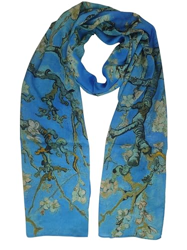 MutluHan Turkish Scarf - 100% Silk Floral Design | Sky Blue | Luxurious and Comfortable Women’s Scarf, Perfect for Gifts and Special Occasions, Suitable for Daily, Evening and Office Wear