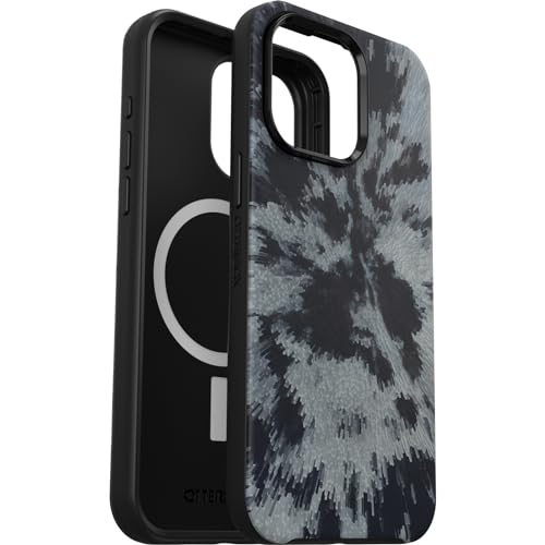 Image of OtterBox iPhone 15 Pro MAX (Only) Symmetry Series Case - Burnout Sky (Black), Snaps to MagSafe, Ultra-Sleek, Raised Edges Protect Camera & Screen