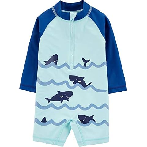 Carter's Baby Boy's Rashguard Swimsuit with Sharks Cover