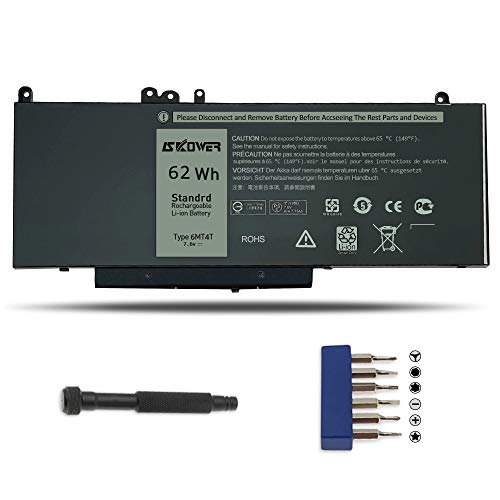SKOWER 7.6V 62Wh 6MT4T Laptop Battery for Dell Latitude E5470 E5570 Precision 3510 Series Replacement 7V69Y 07V69Y TXF9M 79VRK Battery