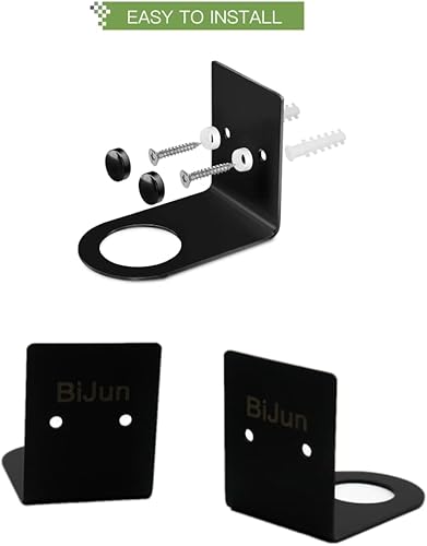 Miniatura 5 de BiJun Soporte dispensador de botellas de jabón montado en la pared, soporte dispensador de botellas de mano para colgar champú, estante de pie,