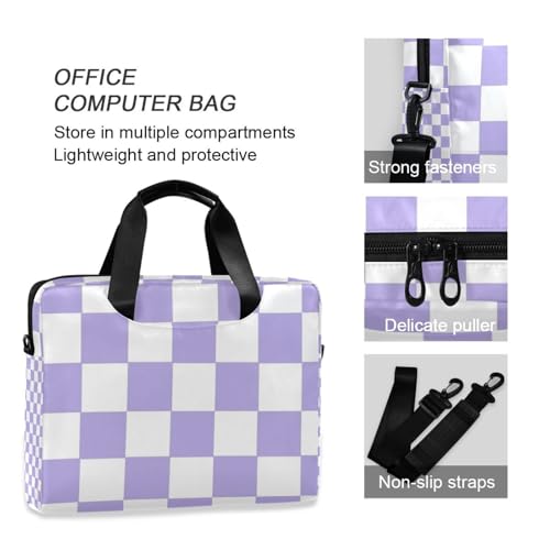 Funda maletín para laptop 15.6 pulgadas morado cuadro americano miniatura 6