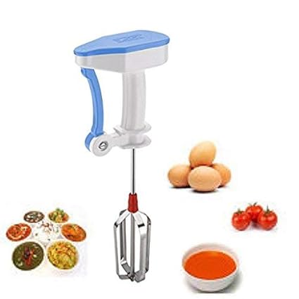 Actionware Stainless Steel and Plastic Power-free Gear System Hand Blender (Multicolour)