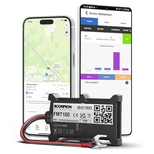 ScorpionTrack - 2-Wire Self-Install GPS Vehicle Tracker - Live, Accurate, Trusted Location Tracking Device, Perfect for Car, Van, Caravan, Motorhome, Motorcycle, Scooter (2G FMT100+)