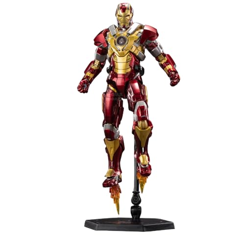 Image of ZD Toys Action Figure - 7 Inch Iron Man Mark 17 Heartbreaker Armor, 1 /10 Scale, Interchangeable Hands, Blast Effects, Display Stand & Durable PVC Build, Ideal Gift, Ages 15+ Years