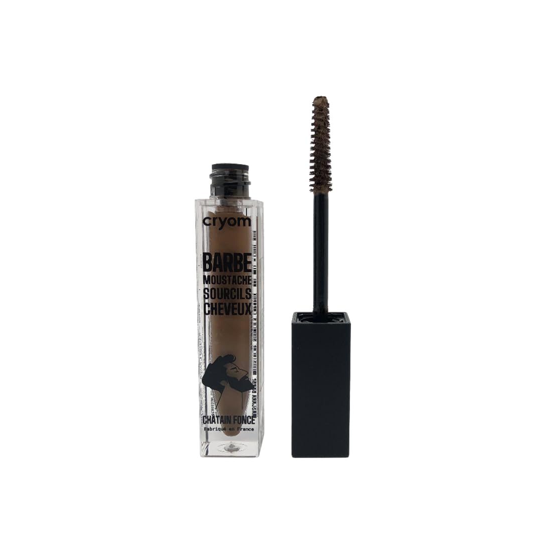 Correcteur temporaire de couleur pour barbe, sourcils et cheveux, flacon brosse 7 ml. Cosmétique et maquillage pour hommes. N°01 : Noir