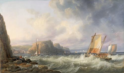 Toile au large des Staithes du Yorkshire art portrait pour décoration salon