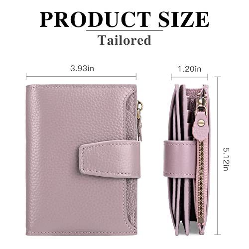 Image of FALAN MULE Small Wallet for Women Leather Bifold Compact RFID Blocking Small Womens Wallet Purse