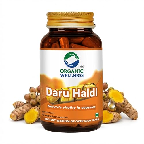 Image of Organic Wellness Daru Haldi Capsule 90 Vegetarian Capsules Indian Berberry Supports Healthy Liver & Kidney Function