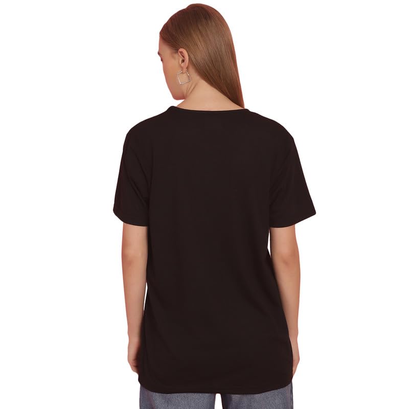 Image of Round Neck Cotton Printed Women Regular Fit Tshirt-P1950