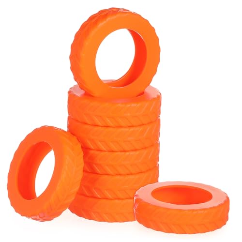 VALICLUD 8pcs Silicone Luggage Wheel Protectors Non-slip Covers for Suitcase Wheels Thicken Design for Enhanced Protection and Noise Reduction Fits Φ- Orange Color