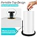 Paper Towel Holder Countertop, Standing Paper Roll Holder with Anti Slip Weighted Base, Stainless Steel Freestanding Paper Towel Holder for Kitchen, Black