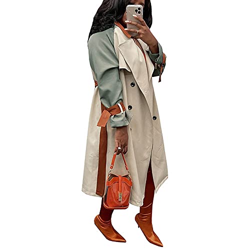 Sujinxiu Trench lungo doppiopetto da donna