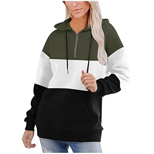 Sudadera de manga larga con bolsillo de invierno suave para mujer, chaqueta de otoño, verde, L Cover