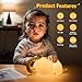 MAGOHMT Silicone Elephant Night Light for Kids - 3-Level Dimmable & Rechargeable LED Lamp, Touch Control Soft Animal Light for Nursery, Baby Room Decor