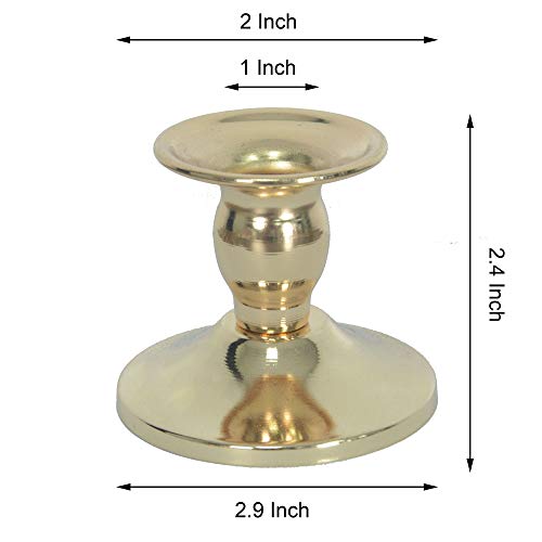 Set Of 2 Gold Candle Holder For Home Decor Metal Taper Candleholder Iron Decorative Candlestick Holder Candle Stand Tray For Led & Wax Candles Wedding Event Decoration Incense Cones Spa #TOP3
