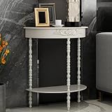 【Plateau en Forme de Demi-Lune】Le design aux bords arrondis du plateau apporte douceur et élégance, alliant à la perfection le charme classique et le style minimaliste moderne. Le style champêtre s'intègre naturellement et apporte une touche de luminosité à votre intérieur
