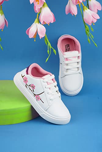 Image of KATS SHOES Kids Lace Shoe Sneakers Lightweight, Durable, Comfortable Casual Shoes for Girls Made with Premium Grade Foam Insoles, & Secure Closure