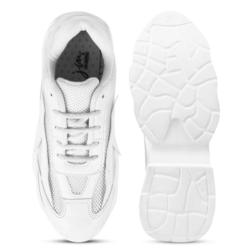 Image of JM LOOKS Women Bold Black & Beige Lightning Sneakers Shoes High-Performance, Stylish, and Built for Comfort