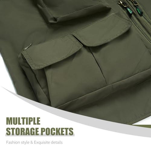 Image of TOLOER Men's Summer Fishing Vest Multi Pockets Casual Vests Waterproof Quick Dry Outdoor Mountain Photography