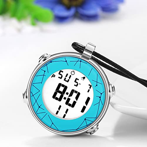 Image of JewelryWe Men Women Digital Clip Watch Mini Microlight Backpack Buckle Belt fob Watches for Rock Climbing Doctors Nurses Chefs for Mother's Day