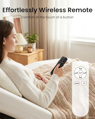 Image of Mixcous Adjustable Bed Base - Electric Queen Adjustable Bed Frame with Zero Gravity, Head & Foot Lift, Remote Control, Quiet Motor, Compatible with Memory Foam & Hybrid Mattresses, Easy Assembly