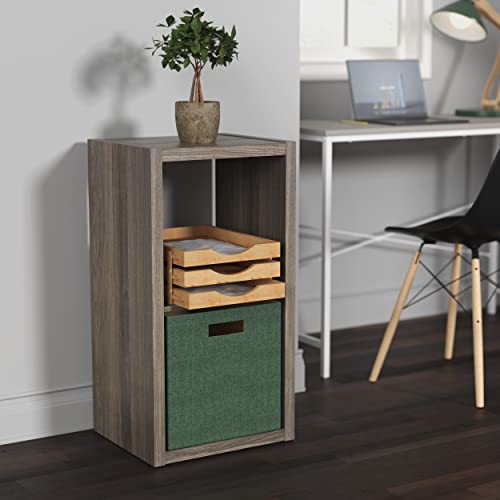 Image of ClosetMaid Decorative Open Back 2-Cube Storage Organizer, Graphite Gray