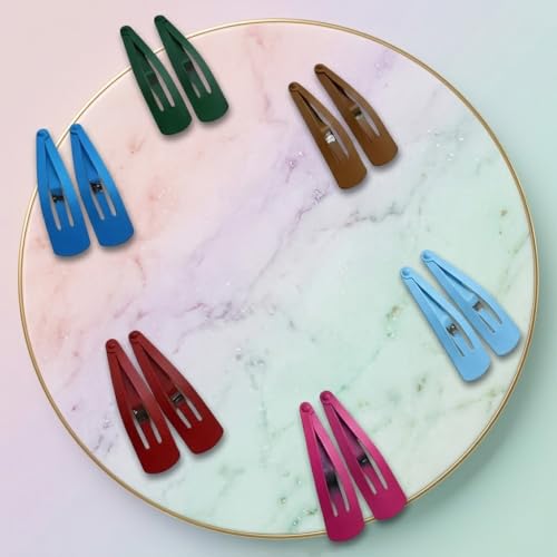Image of Glaze Snap Hair Clips for Women, Multicolour, Set of 12, Matte Finish, Everyday Styling Accessories