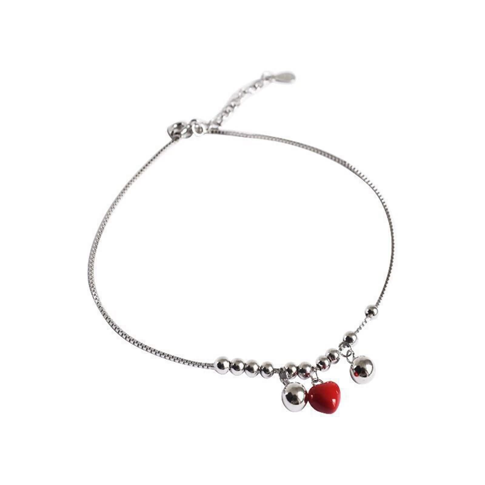 Tobillera boho para mujer en plata de ley con perla KnSam 5