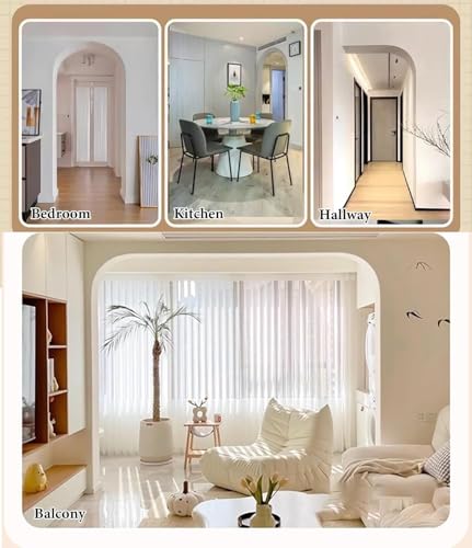 Kit de arco redondeado para puerta en espuma blanca de 27.5cm paquete de 2 piezas 5