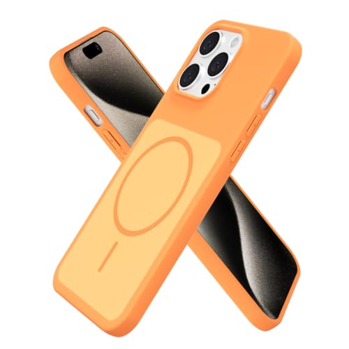 Coque iPhone 15 Pro Max silicone orange pour le style quotidien des femmes