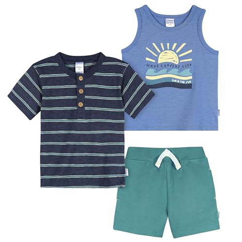 Image of Gerber Baby Boys' Toddler Boys' Shirt and Shorts Set