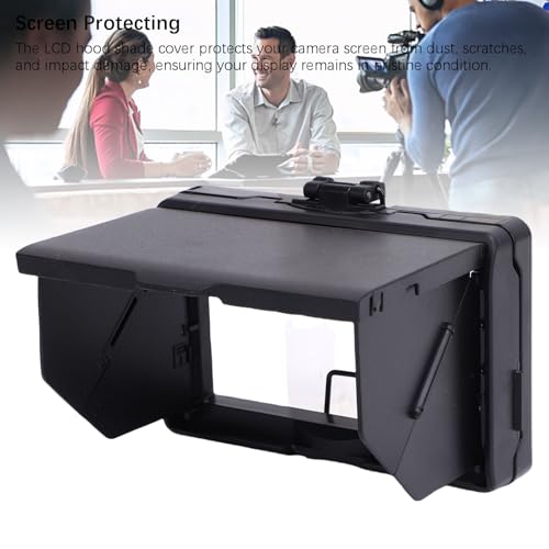 Capucha para pantalla LCD de cámara Cocoarm de ABS negro con protector plegable antirreflejos 5