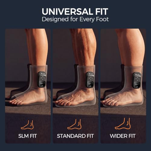 Image of Foot Massager with Air Compression and Heat, FSA Eligible HSA Portable Cordless Ankle and Calf Massager with 5 Modes & 5 Intensities, Lightweight Compression Boots for Muscle Relaxation (1PC)