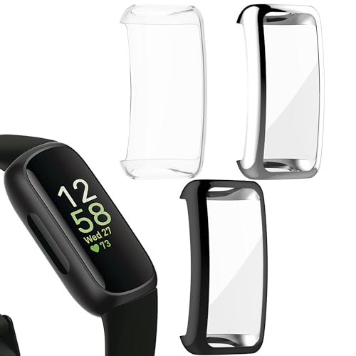 For Fitbit Inspire 2pXN[veN^[P[X 7^J[ tJo[ \tg|J[{l[gϏՌP[X یXN[Jo[ op[VF For Fitbit Inspire HR/2/Inspire 2 HRp (3c