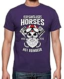 Photo Gallery tostadora - t-shirt our santa uses horses, uomo viola m Photo Gallery tostadora - t-shirt our santa uses horses, uomo viola m