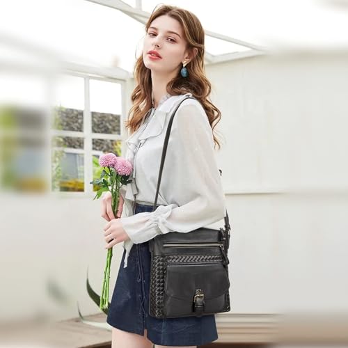 Image of KouLi Buir Crossbody Purses for Women - PU Leather Shoulder Handbags Sling Bag Crossboby Bags Medium Multi Pockets